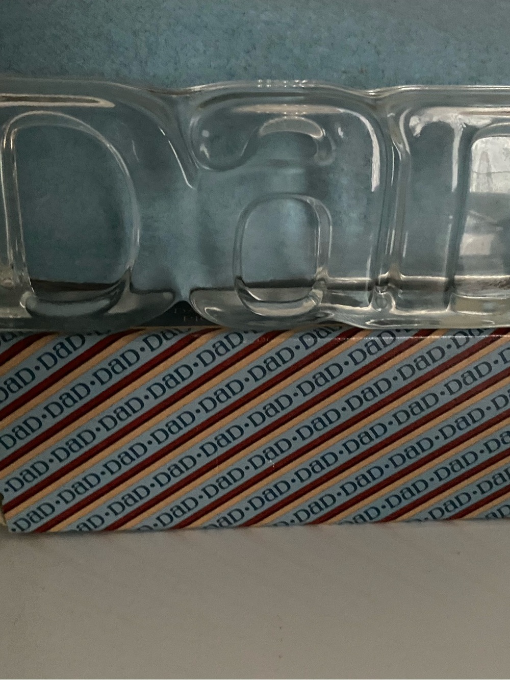 Avon Dad's Pride & Joy Glass Picture Frame/Paperweight